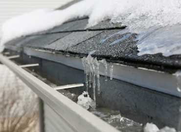 winter in canada eavestrough