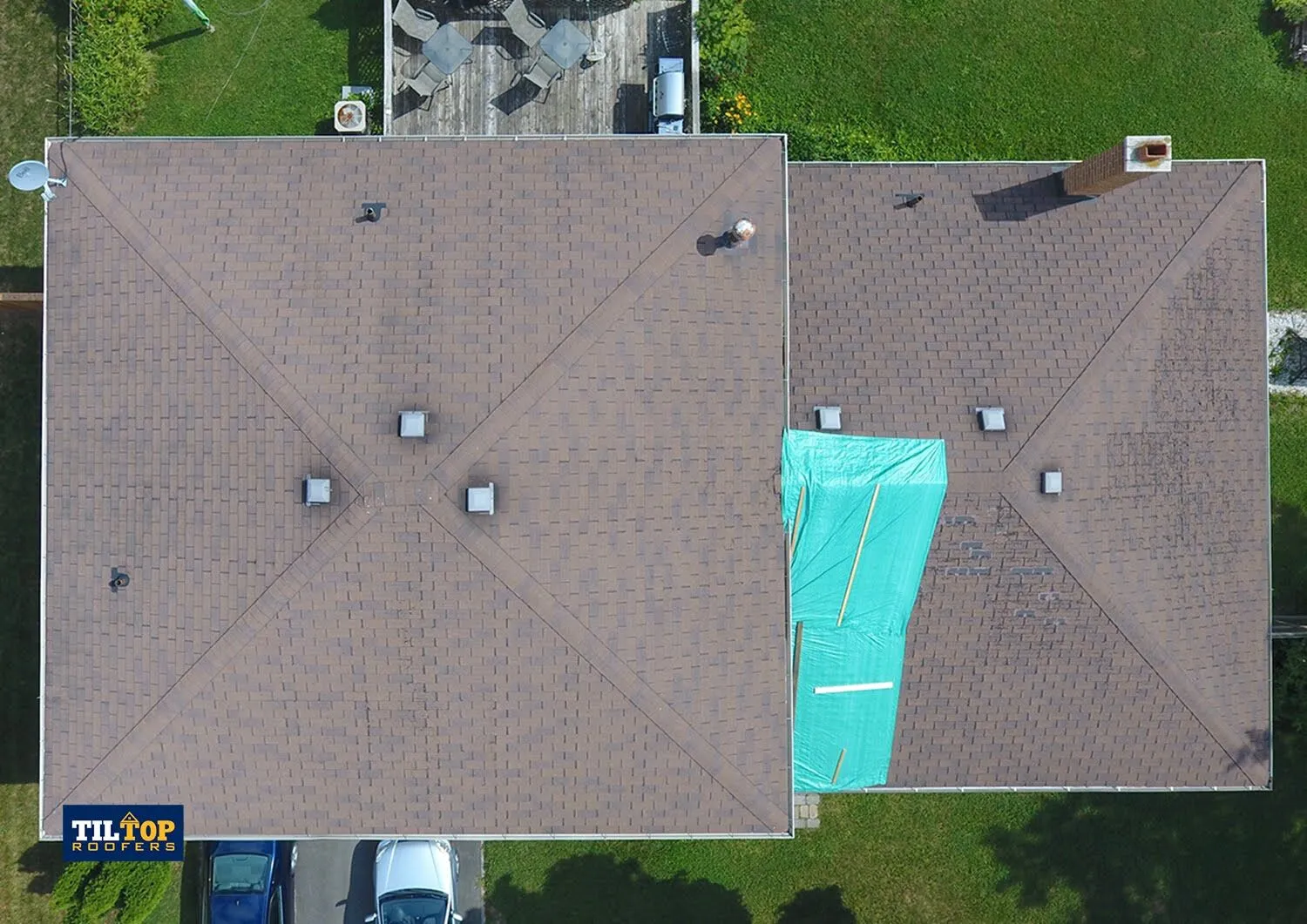 roof needs to be changed tarp water leak