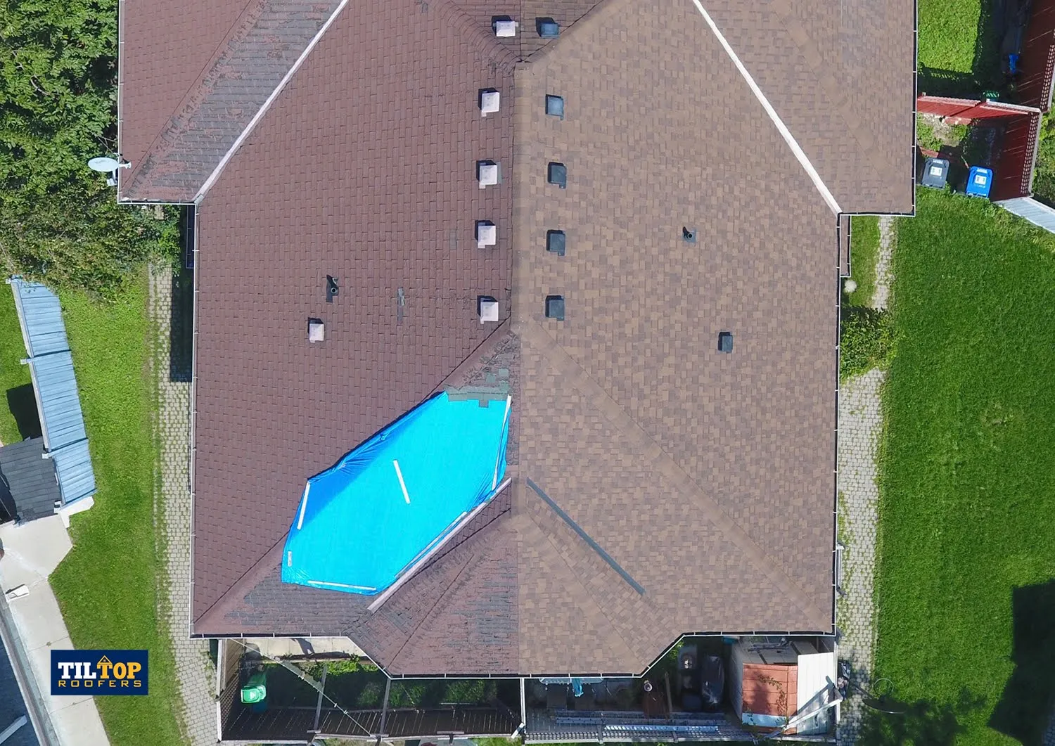 roof tarped wind storm damage